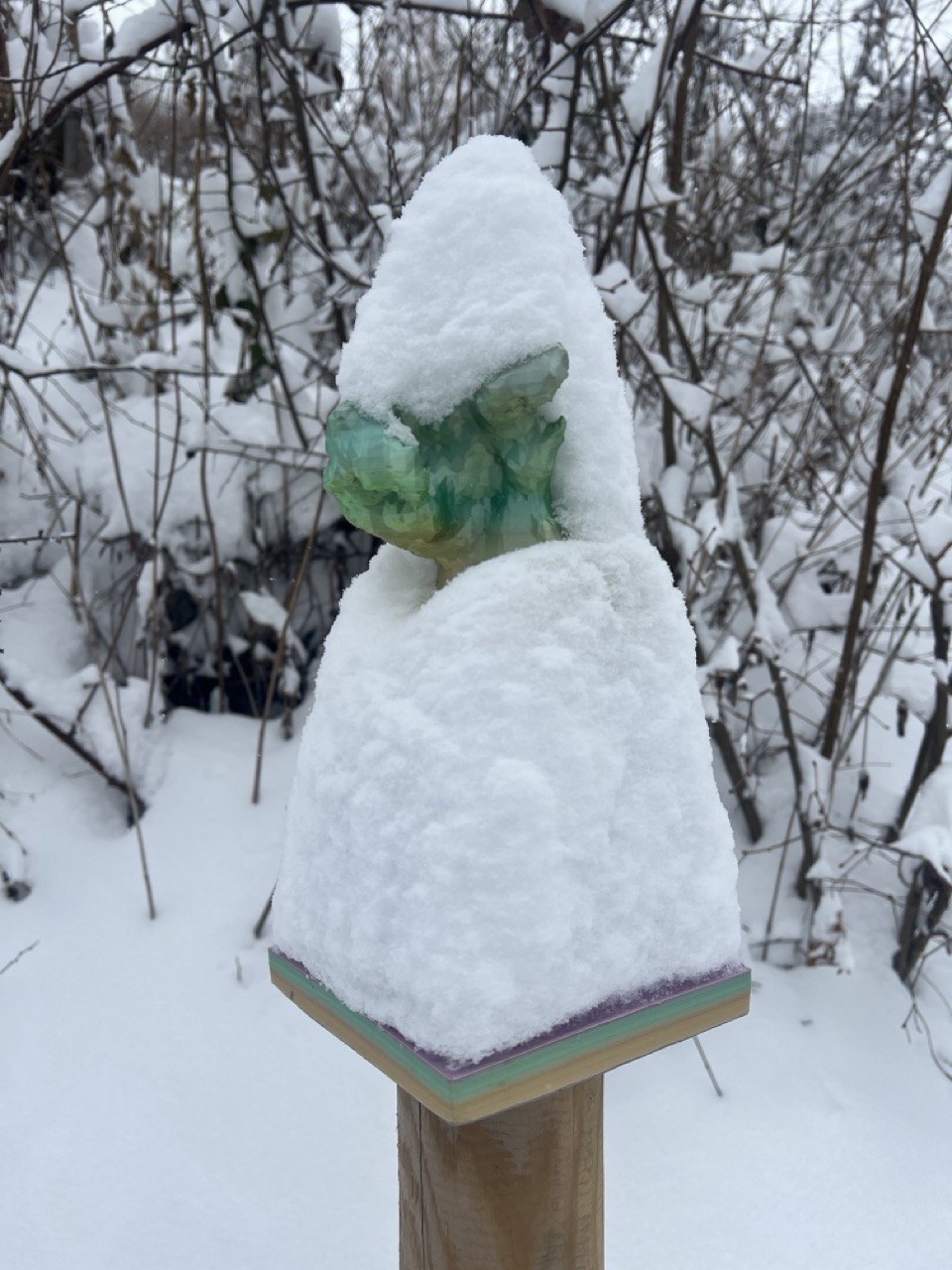 Temporäre Schneeskulptur