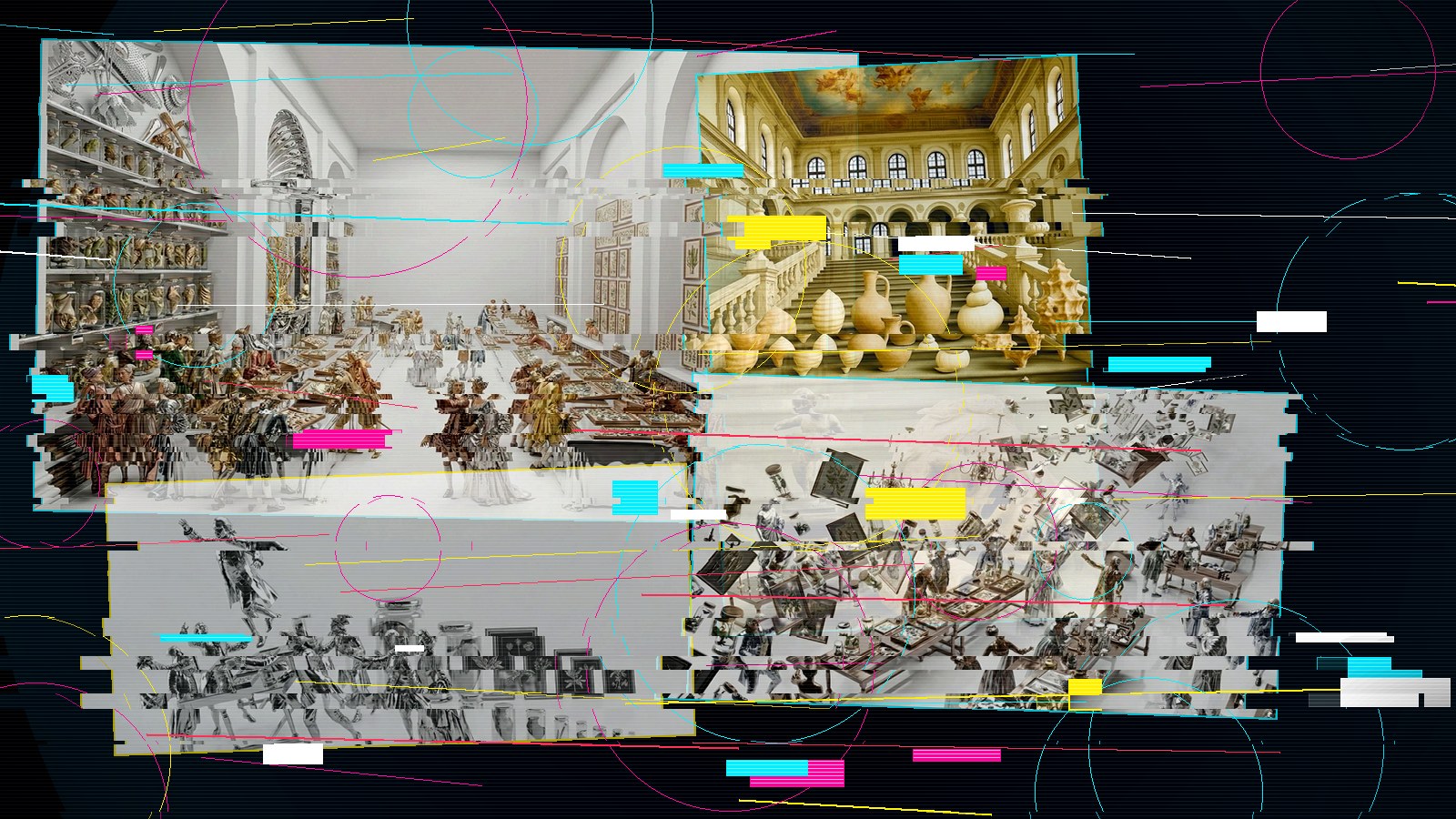 Radikale Wunderkammer-Collage aus Sammlung, Archiv und künstlicher Bildlogik