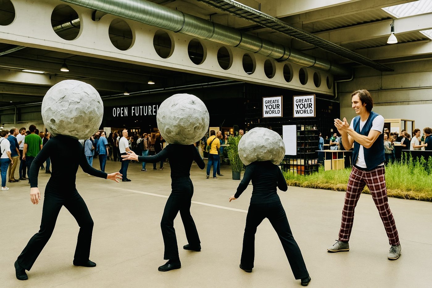 Performative Intervention mit Mondkörpern