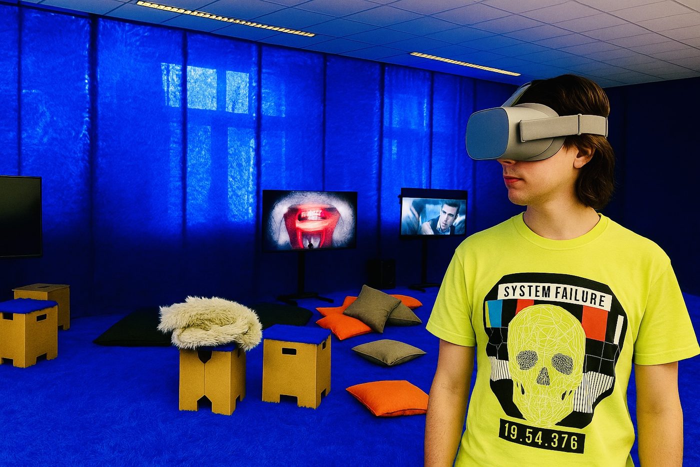 Blue Plush Space und VR-Installation