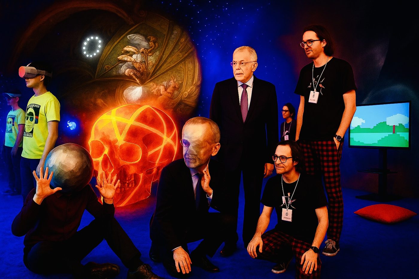 AI-transformiertes Gruppenbild